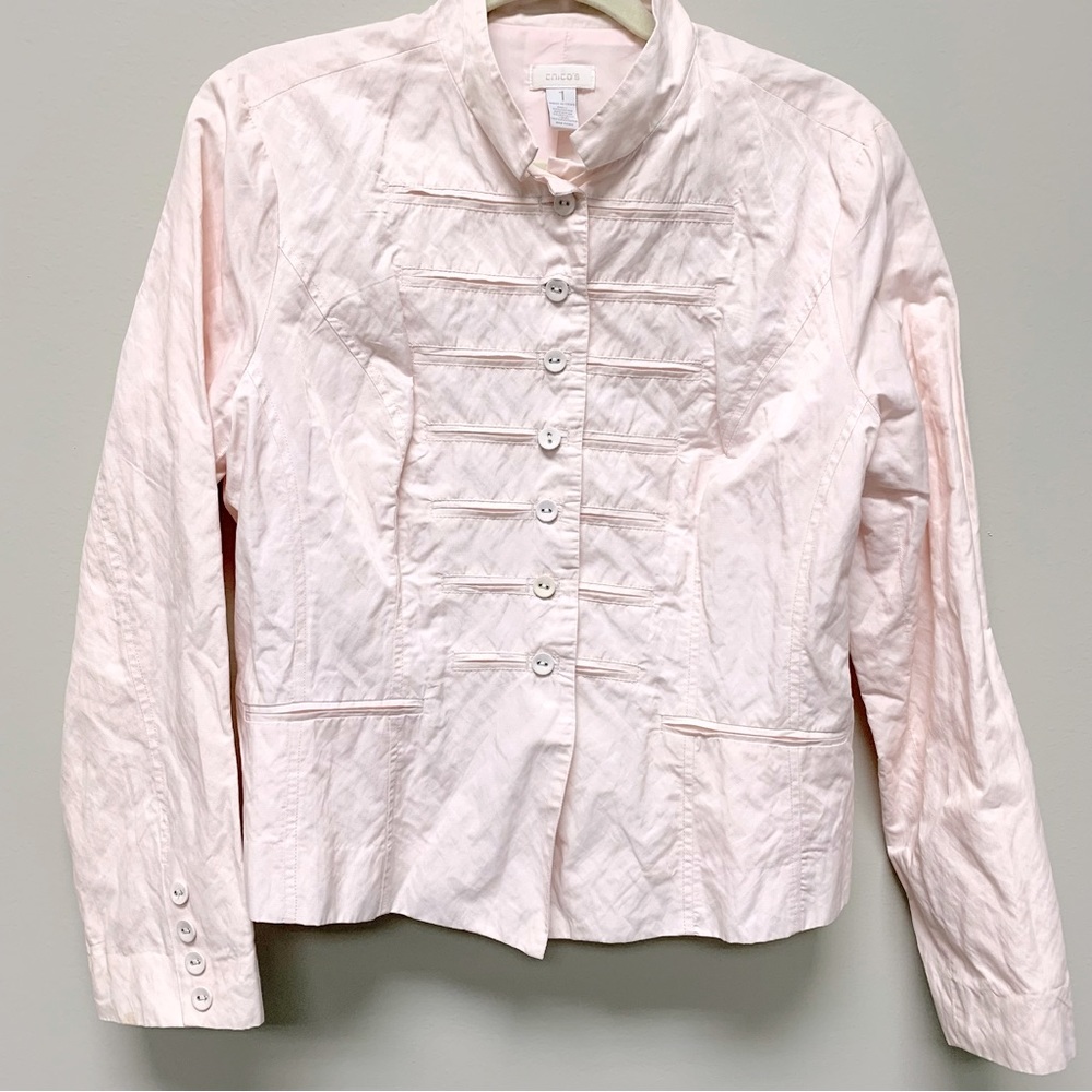 Chico’s Pink Military Jacket